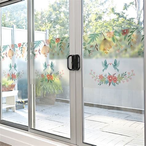 Window stickers glass stickers sunscreen frosted glass film sliding door balcony transparent ...