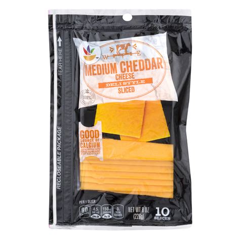 Save on Our Brand Cheddar Cheese Medium Deli Style Sliced - 10 ct Order ...