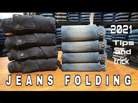 How to fold jeans for showroom | jeans folding tircks | Organization ...