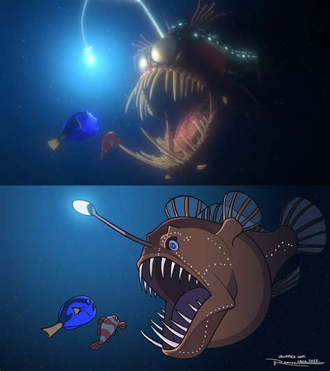 Finding Nemo - Anglerfish REDRAW by LauraRamirez on DeviantArt