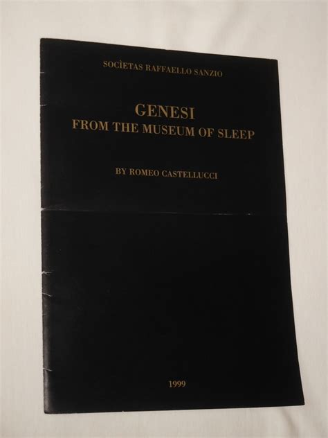 Programm Societas Raffaello Sanzio 1999. GENESI von Romeo Castellucci, Scott Gibbons (Musik ...