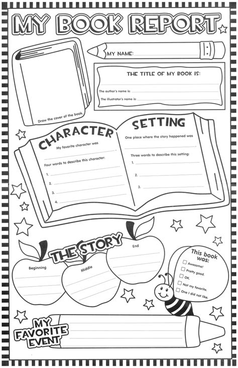 Book Report Template Grade 1 – Douglasbaseball.com