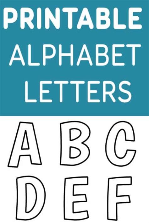 Printable Free Alphabet Templates