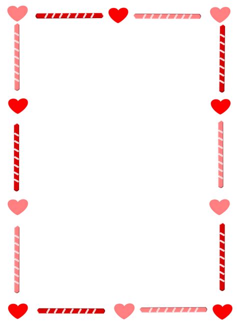 Public Domain Clip Art Image | Heart and Candy Border | ID ...