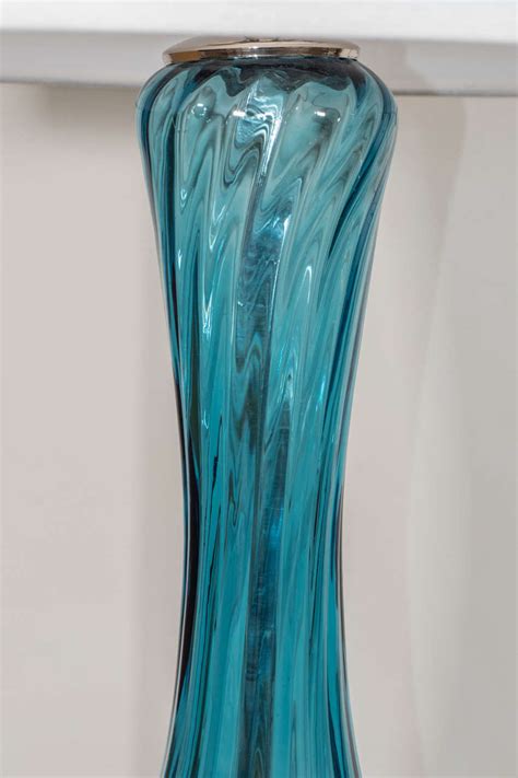 Blue Murano Glass Lamp For Sale at 1stDibs