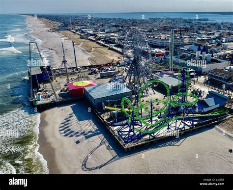 Seaside Amusement Boardwalk and Pier Stock Photo - Alamy