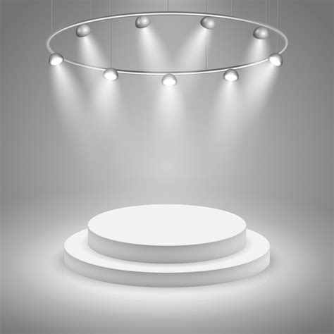 White stage with spotlight 435377 Vector Art at Vecteezy