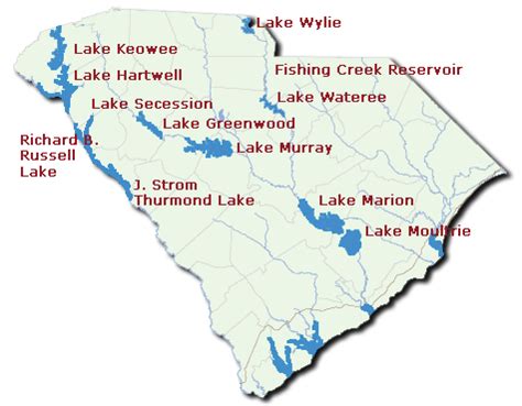 Lake Murray Sc Map - Large World Map