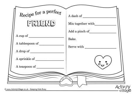 Recipe for a Perfect Friend