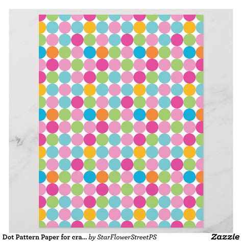 Dot Pattern Paper for craft and scrapbook | Zazzle.com | Pattern paper ...