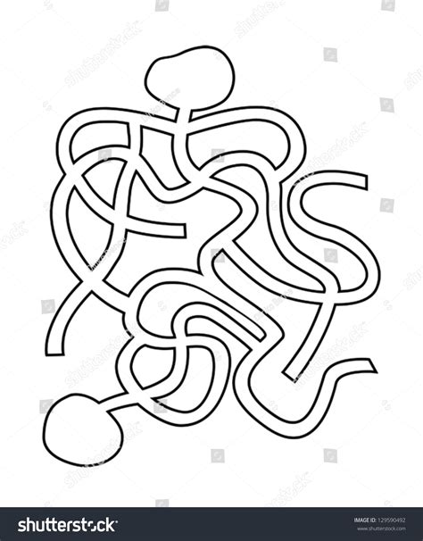 Labyrinth Maze Stock Vector (Royalty Free) 129590492 | Shutterstock