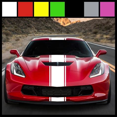 Rally Fast Car Decal Kit Mini Racing Stripes Pride Stripes Flag Car Hood Sticker Universal ...