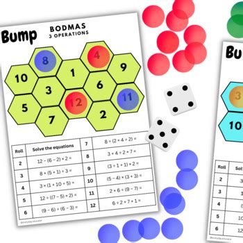 BODMAS Bump Games - Order of Operations by EverydayEducator | TPT