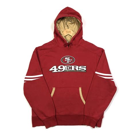 NFL 49ers Hoodie - Red - S - TMC Vintage - Vintage Clothing