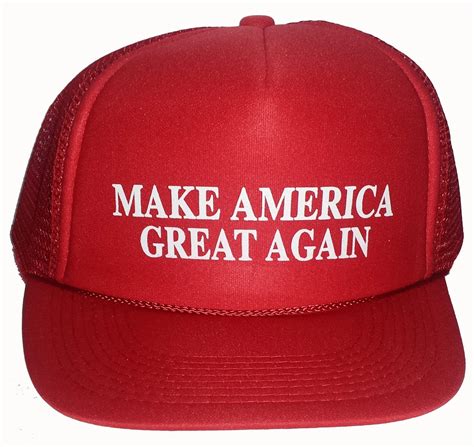 Make America Great Again Red Mesh Trucker Hat Cap by ThatsRadcom