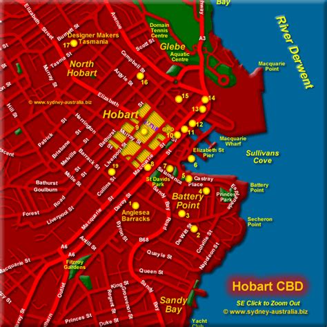 Hobart CBD Map