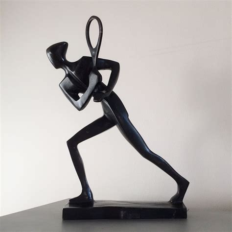 Today's Find: an amazing Modernist, Art Deco bronze sculpture of a Tennis Player (height: 12 ...