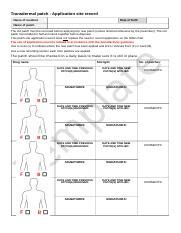 Transdermal patch - application site record template v0.3 3 .doc ...