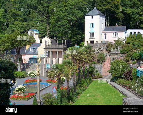 Portmeirion Italianate Village, North Wales - location where the cult TV series 'The Prisoner ...