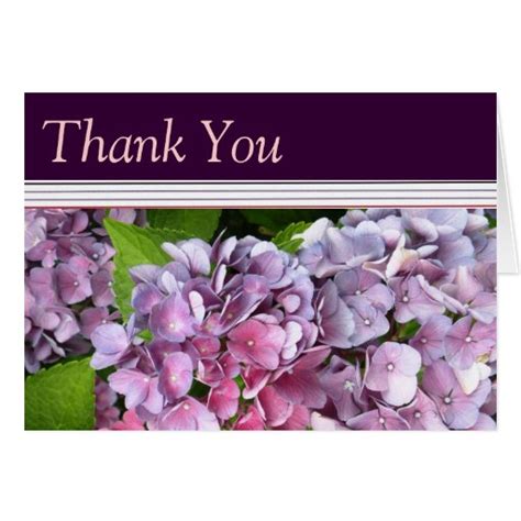 Hydrangea Thank You Card | Zazzle