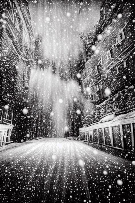 Christmas Landscape with Snow and Lights · Creative Fabrica