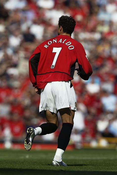 MANCHESTER - AUGUST 16: Cristiano Ronaldo of Manchester United makes ...