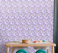 Simple purple flowers Nature wallpaper - TenStickers