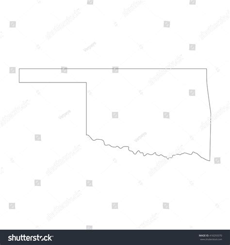 Vector Map Oklahoma Outline Map Isolated Stock Vector 418293370 ...