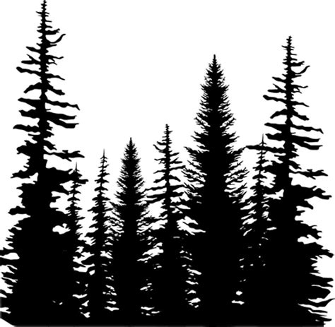 Simple Pine Tree Silhouette | Pine tree silhouette, Pine tree painting ...