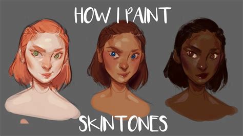 HOW I PAINT SKIN TONES | Skin color palette, Digital painting tutorials, Digital painting photoshop