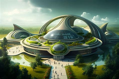 Architectural design of the future city hall. | Futuristic architecture ...