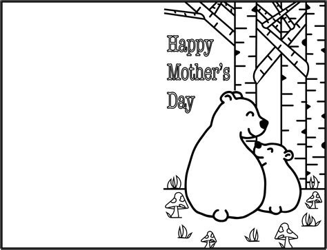 Mother's Day Coloring Cards