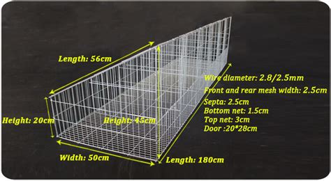 rabbit cage size - Hightop® Poultry Equipment