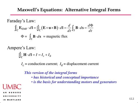 PPT - Maxwell’s Equations: Differential and Integral Forms PowerPoint ...