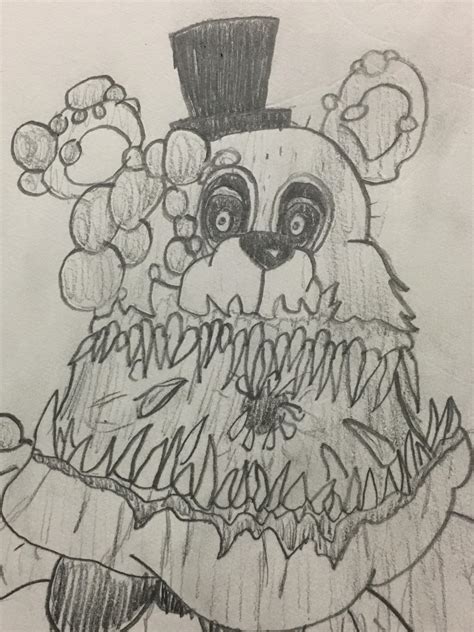 My attempt at drawing LadyFiszi's Twisted Freddy! : r/fivenightsatfreddys