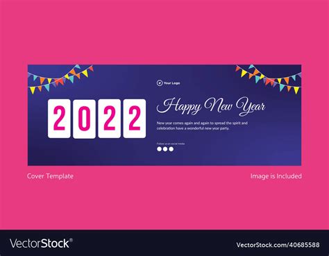 Happy new year cover page design Royalty Free Vector Image