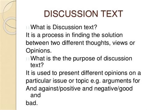 Discussion text