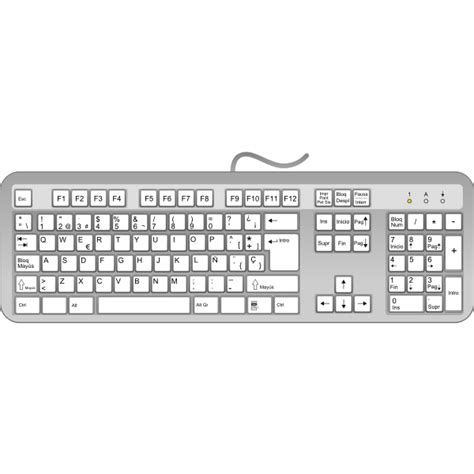 Spanish keyboard vector graphics | Free SVG