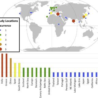 (A) World map (Robinson projection) showing locations and occurrences... | Download Scientific ...