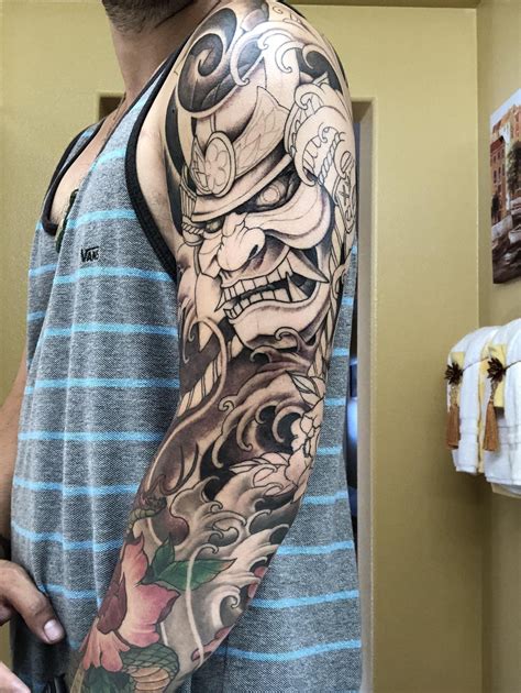 Kabuto and Snake Sleeve Progress - Anvil Tattoo Company Rosemead CA ...