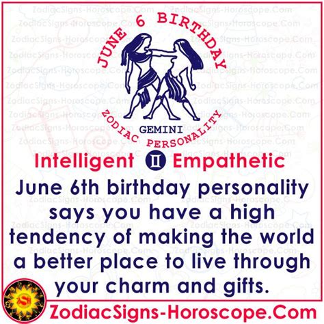 June 6 Zodiac – Complete Birthday Personality and Horoscope | Gemini ...