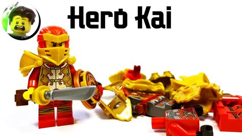 Custom LEGO Hero Kai Minfigure from Ninjago: Master of the Mountain - YouTube