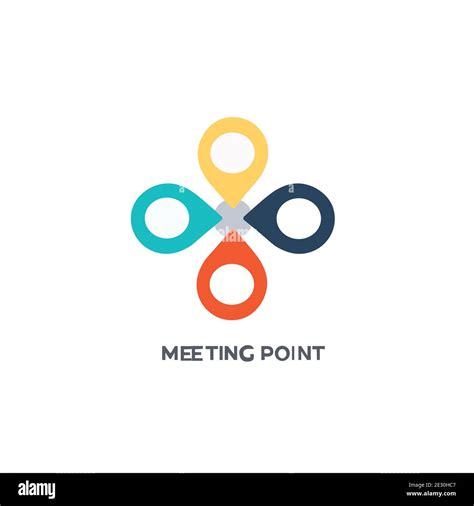 creative meeting point logo vector Stock Vector Image & Art - Alamy