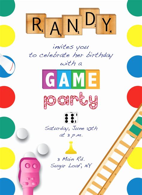 Game Night Invitation Wording Beautiful Printable Game Night Party Invitation | Invitation ...