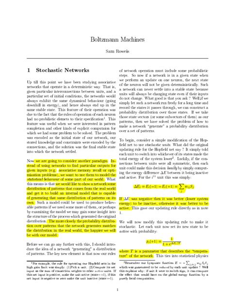 Boltzmann Machine | PDF | Temperature | Applied Mathematics