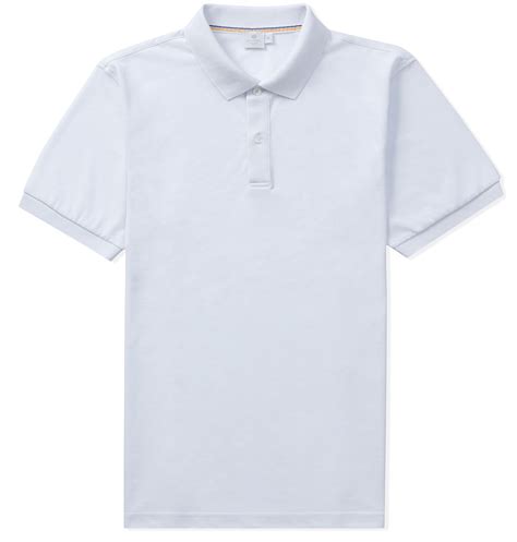 Sunspel Pique Rib Collar Polo Shirt in White for Men | Lyst