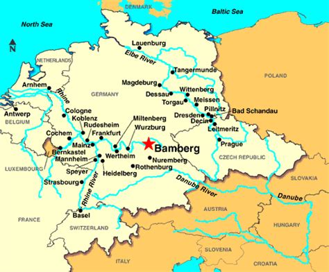 Mapa de Bamberg Ciudad | Mapa de Alemania Ciudades