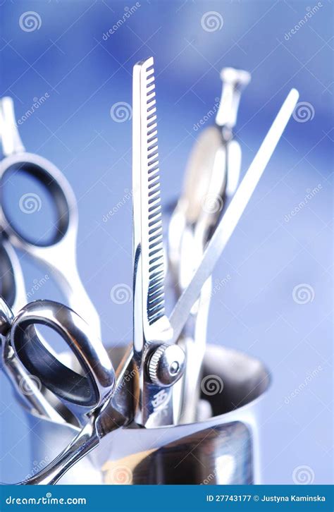 Hairdresser tools stock image. Image of hairstyle, blue - 27743177