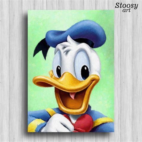 donald duck print disney nursery decor donald duck painting disney watercolor by Stoosyart on ...