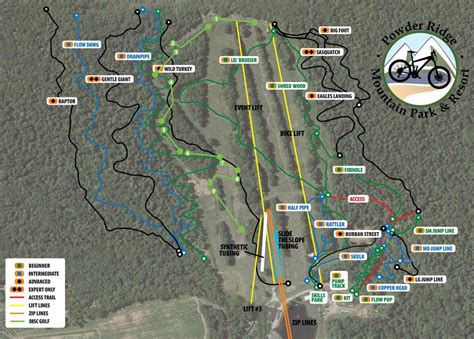 Mountain Bike Trail Map - Powder Ridge Mountain Park & Resort